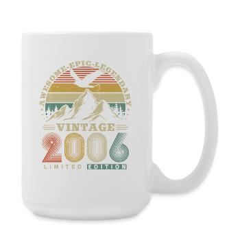 2006 Vintage Vintage Birthday Retro Gift - Large Mug 440 ml - white - Right