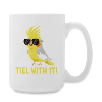 Calopsitte Perruche Humour Oiseau - Grande tasse 440 ml - blanc - Droite