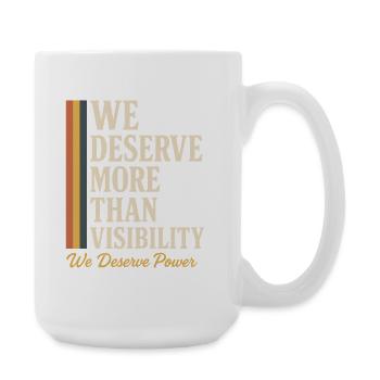 Groovy Pride Retro Gleichheit Queer Geschichte - Große Tasse 440 ml - Weiß - Rechts