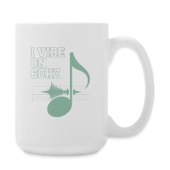 I Vibe on 60 Hz Electrician Humor - Large Mug 440 ml - white - Right