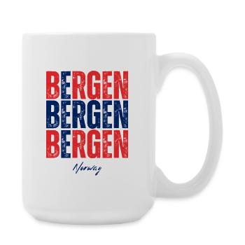 Bergen Norwegen, ein Souvenir von Bergen - Große Tasse 440 ml - Weiß - Rechts
