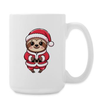 Sloth Santa Claus Cute Funny Santa - Large Mug 440 ml - white - Right
