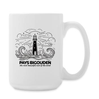 Bigouden Country Geschenk Bretonischer Kopfschmuck Souvenir - Große Tasse 440 ml - Weiß - Rechts