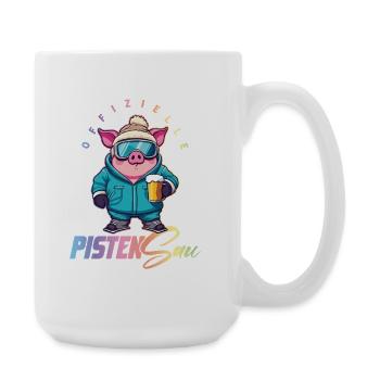 Pisten Sau Skibrille Apres Ski - Große Tasse 440 ml - Weiß - Rechts