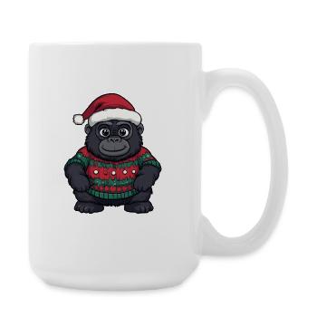 Gorilla Christmas - Large Mug 440 ml - white - Right
