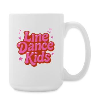 Linedance Kids - Tanz mit Herz - Musik Geschenk - Große Tasse 440 ml - Weiß - Rechts