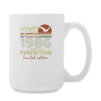 39. Geburtstag | Original Dezember 1986 - Große Tasse 440 ml - Weiß - Rechts