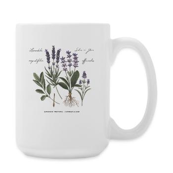 Botanische Heilkräuter - Große Tasse 440 ml - Weiß - Rechts