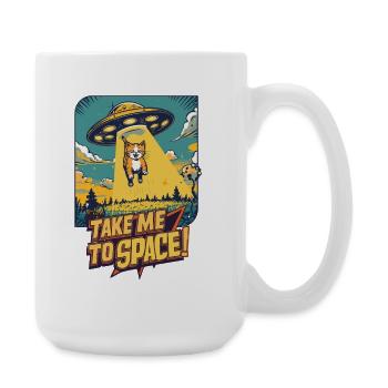 Cat UFO All-Adventure - Large Mug 440 ml - white - Right