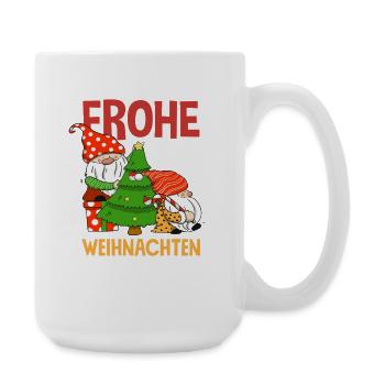 Joyeux Noël Gnomes avec chapeau de Père Noël - Grande tasse 440 ml - blanc - Droite