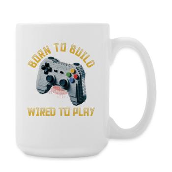 Building Blocks Gamer Gaming Brick Builder - Große Tasse 440 ml - Weiß - Rechts