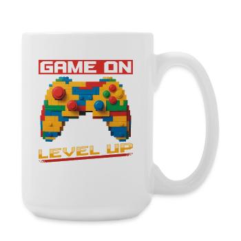 Building Blocks Gamer Gaming Brick Builder - Große Tasse 440 ml - Weiß - Rechts