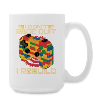 Building Blocks Gamer Gaming Brick Builder - Große Tasse 440 ml - Weiß - Rechts