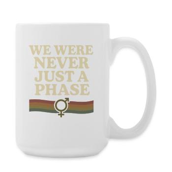 Groovy Pride Retro Gleichheit Queer Geschichte - Große Tasse 440 ml - Weiß - Rechts