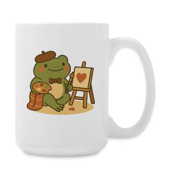 Painter Frog – Creative & Heartfelt - Large Mug 440 ml - white - Right