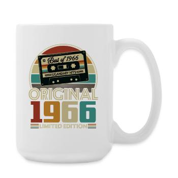 1966 Vintage Jahrgang Geburtstag Retro Geschenk - Große Tasse 440 ml - Weiß - Rechts