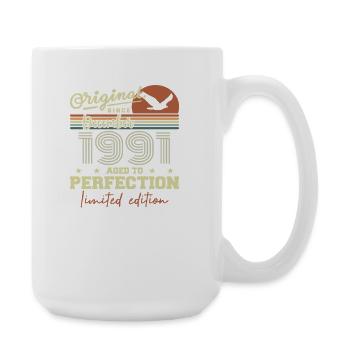 Die Legenden wurden im Dezember 1991 geboren - Große Tasse 440 ml - Weiß - Rechts