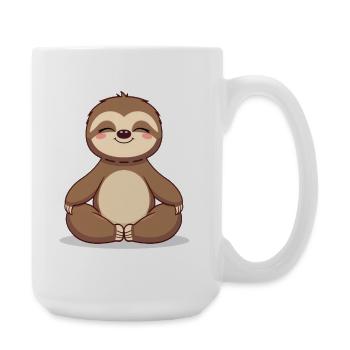 Méditer sur la paresse style zen - Grande tasse 440 ml - blanc - Droite