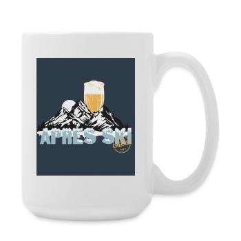 Après Ski Party – Cheers to the slopes! - Large Mug 440 ml - white - Right