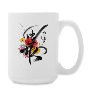 Resilience Japan Calligraphy Flowers - Large Mug 440 ml - white - Right