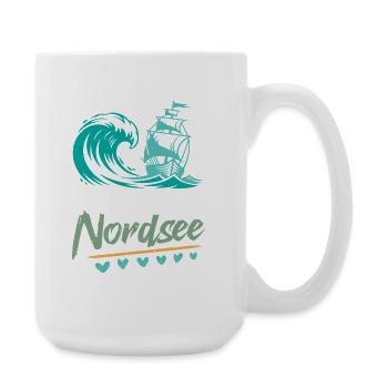 North Sea Holiday NORDDEICH OSTHOLSTEIN Fun - Large Mug 440 ml - white - Right