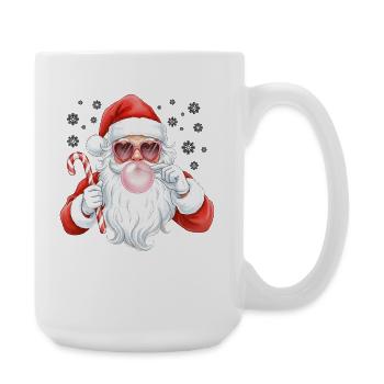 Santa Bubble Gum Pink - Large Mug 440 ml - white - Right