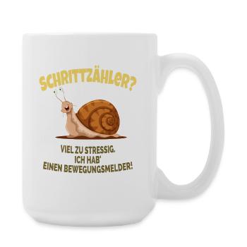 Podomètre? J’ai un détecteur de mouvement ! - Grande tasse 440 ml - blanc - Droite