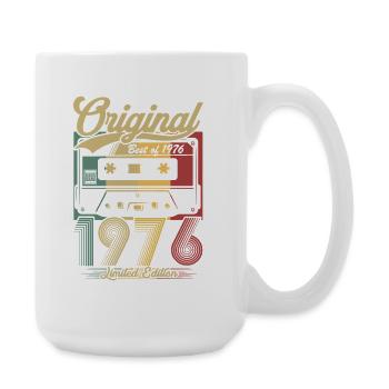 Original 1976 Jahrgang Vintage Geburtstag Retro - Große Tasse 440 ml - Weiß - Rechts