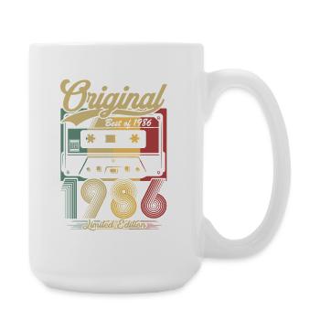 Original 1986 Vintage Vintage Birthday Retro - Large Mug 440 ml - white - Right