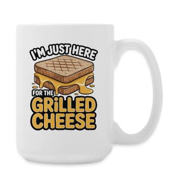 Amateur de fromage grillé - Je suis juste ici - Grande tasse 440 ml - blanc - Droite