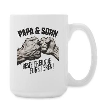 Dad & Son Friends For Life Shirt - Large Mug 440 ml - white - Right