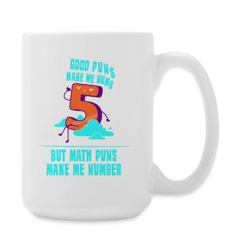 Math Teacher Geometry School Mathematics - Large Mug 440 ml - white - Right