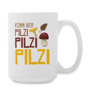 Mushroom Picker Call Mushroom Picking Come Here Pilzi - Large Mug 440 ml - white - Right