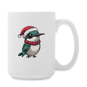colibri oiseau Noël - Grande tasse 440 ml - blanc - Droite