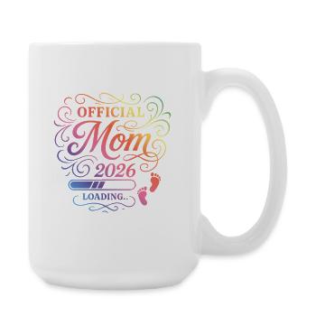 Mama 2026 Loading Mom Bunt - Große Tasse 440 ml - Weiß - Rechts