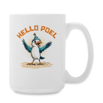 Baltic Sea Holiday MOIN POEL Souvenier Funny - Large Mug 440 ml - white - Right