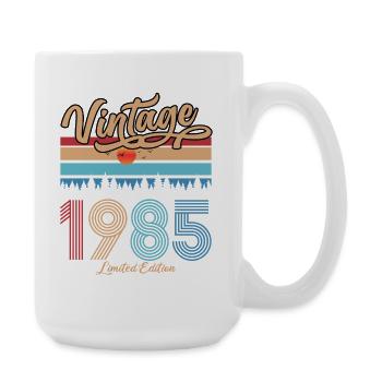 1985 Vintage Original Birthday Retro Gift - Large Mug 440 ml - white - Right
