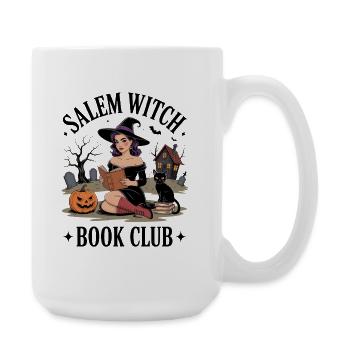 Witch Reading Night Book Club - Large Mug 440 ml - white - Right