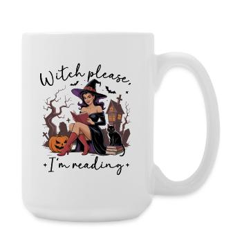Lecture de sorcière par Pumpkin Night - Grande tasse 440 ml - blanc - Droite