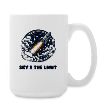 Sky's the Limit Fusée dans les Nuages - Grande tasse 440 ml - blanc - Droite