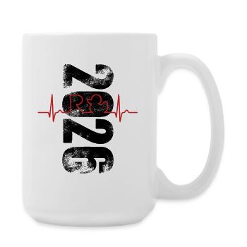 Pension 2026 - Retirement - Pension ECG Curve - Large Mug 440 ml - white - Right