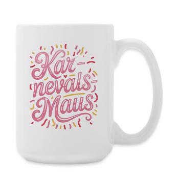 Karnevalsmaus Karneval Köln Kölner Karnevals Maus - Große Tasse 440 ml - Weiß - Rechts
