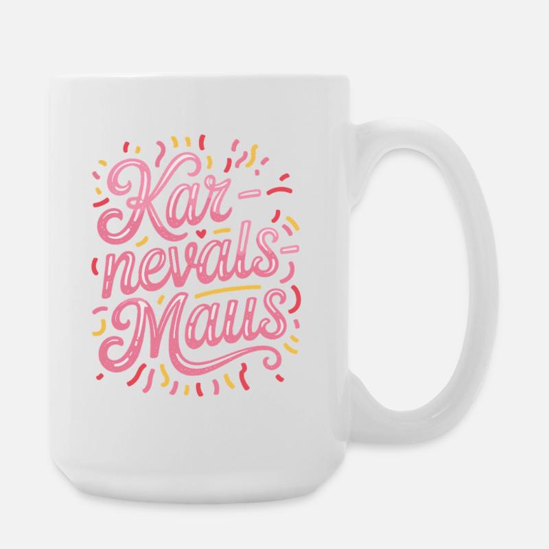 Karnevalsmaus Karneval Köln Kölner Karnevals Maus - Große Tasse 440 ml - Weiß