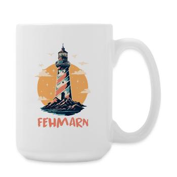 Vacances à la mer Baltique Phare de FEHMARN Fun - Grande tasse 440 ml - blanc - Droite