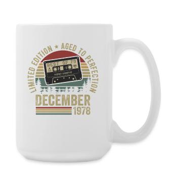 Dezember 1978 - Jahrestag Dezember 1978 - Große Tasse 440 ml - Weiß - Rechts