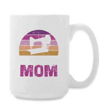 Couture Maman Cercle Rétro - Grande tasse 440 ml - blanc - Droite