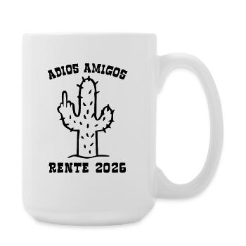 Adios Amigos Pension 2026 - Retraite - Pension - Grande tasse 440 ml - blanc - Droite