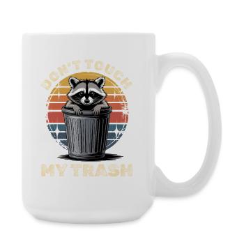 Funny Raccoon - Große Tasse 440 ml - Weiß - Rechts