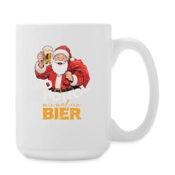 Ho ho Hol mir mal ein Bier Weihnachtsmann - Große Tasse 440 ml - Weiß - Rechts