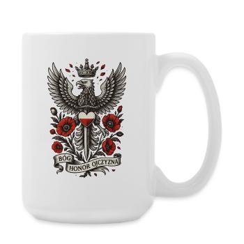 Aigle polonais Dieu Honneur Patrie Design - Grande tasse 440 ml - blanc - Droite